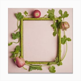 Frame With Fruit Canvas Print