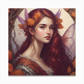 Lady Autumn Canvas Print