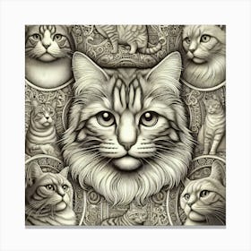 Cat Portrait Canvas Print