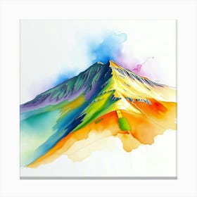 Watercolor Mountain Canvas Print