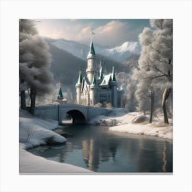 Fairytale Castle Magical Landscape Canvas Print
