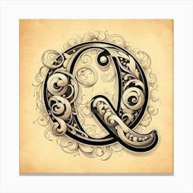 Letter Q 2 Canvas Print