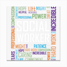 Social Worker And Men Gift Canvas Print