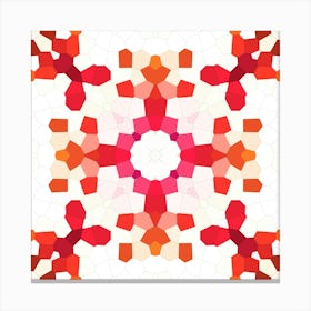 Bright Red Mosaic Canvas Print