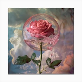 Rose In A Bubble Canvas Print