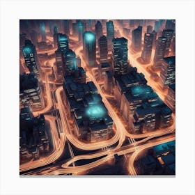 Futuristic Cityscape 2 Canvas Print