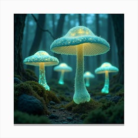 Incandescent mushrooms  Canvas Print