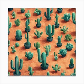 3d Cactus Canvas Print