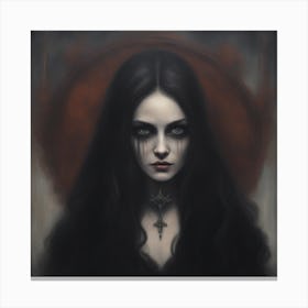 Dark gothic Woman Canvas Print