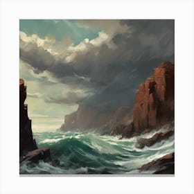 Stormy Seascape 1 Canvas Print