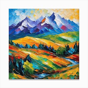 Mountain Landscape Painting 1 Canvas Print