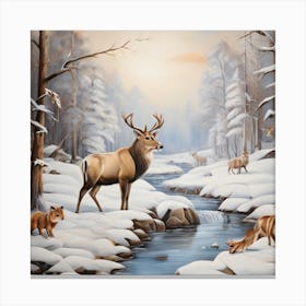 the snowy life Canvas Print