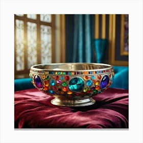 Bowl Of Jewels Canvas Print