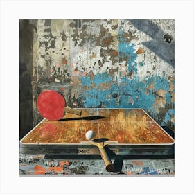 Ping Pong Table Canvas Print