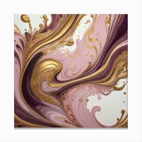 Gold And Purple Swirls Canvas Print