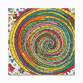 Spiral Doodle Canvas Print