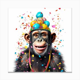 Birthday Chimp 5 Canvas Print