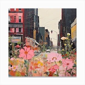 Flowers In The City Canvas Print