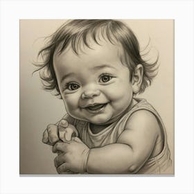 Portrait Of A Baby 1 Canvas Print