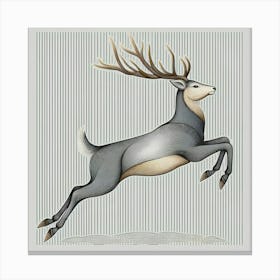 Elegance Deer Jumping Canvas Print