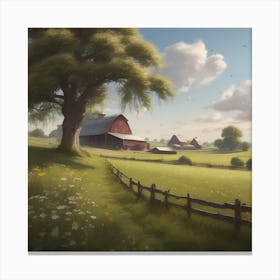 Farm In The Countryside 45 Canvas Print
