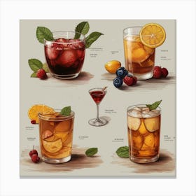 Default Process Of Preparation Of Drinks Aesthetic 1 Canvas Print