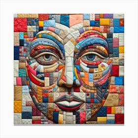 Quilted Face Canvas Print