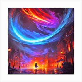 Man In A City Canvas Print