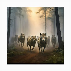 Wolf Pack 4 Canvas Print