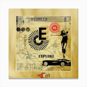 The Dadaist Alphabet: E Canvas Print