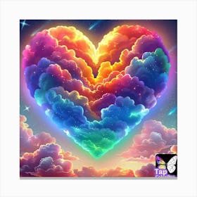 Heart Of Rainbows Canvas Print