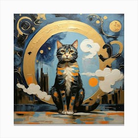 Cat In The City Canvas Print