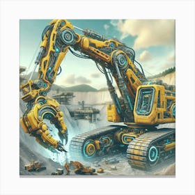 Mining Excavator 2 Canvas Print