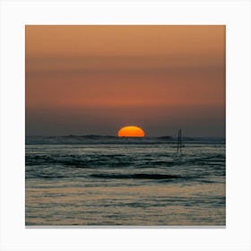 Sunset Over The Ocean 1 Canvas Print