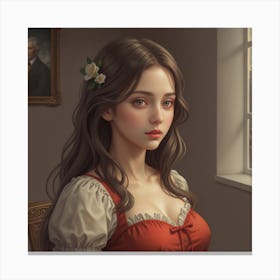 Portrait Of A Girl Canvas Print