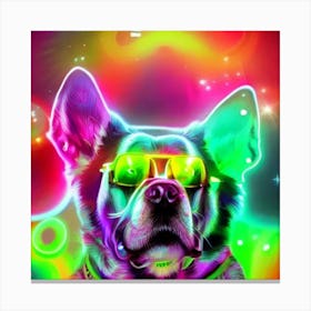 Psychedelic Dog 4 Canvas Print
