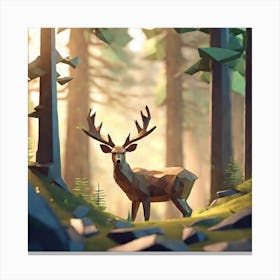 Deer In The Forest 78 Canvas Print