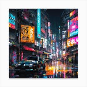 Neon City 15 Canvas Print