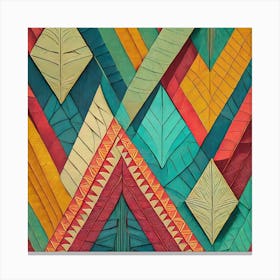 Firefly Beautiful Modern Abstract Detailed Native American Tribal Pattern And Symbols With Uniformed (8) Canvas Print