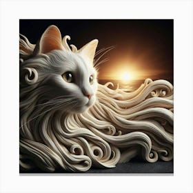 Cat With Long Hair 1 Canvas Print