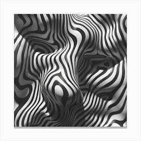 Abstract Zebra Canvas Print