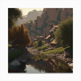 Village In The Mountains 15 Canvas Print