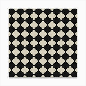 Black And White Chevron Pattern Canvas Print