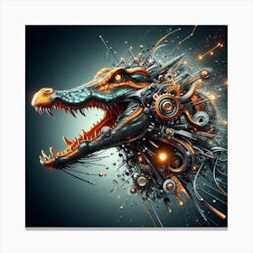 Crocodile Head Canvas Print