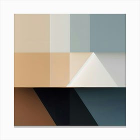 Shades and Angles: Abstract Geometric Digital Art Canvas Print