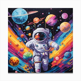 Astronaut In Space Canvas Print