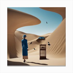 Woman In The Desert 11 Canvas Print