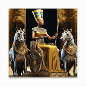 79731 The Artistic Image Contains Queen Nefertiti Sittin Xl 1024 V1 0 Canvas Print