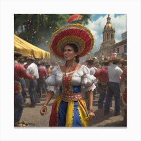 Colombian Festivities Trending On Artstation Sharp Focus Studio Photo Intricate Details Highly (18) Canvas Print