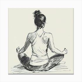 A Yoga Session Hand Drawn Sketch Illustration 1718673649 3 Canvas Print